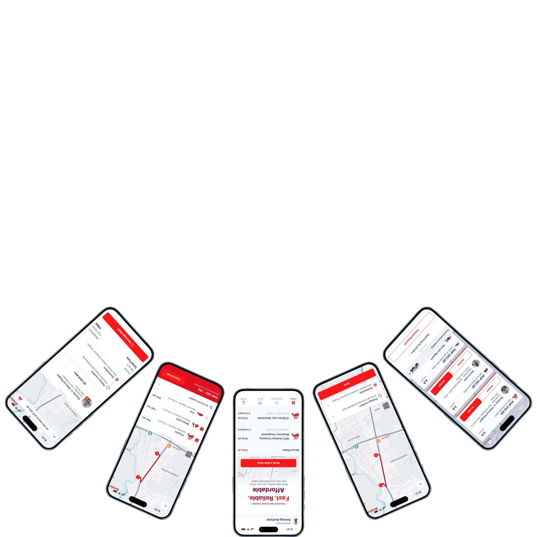 UNLA LA app booking and tracking preview